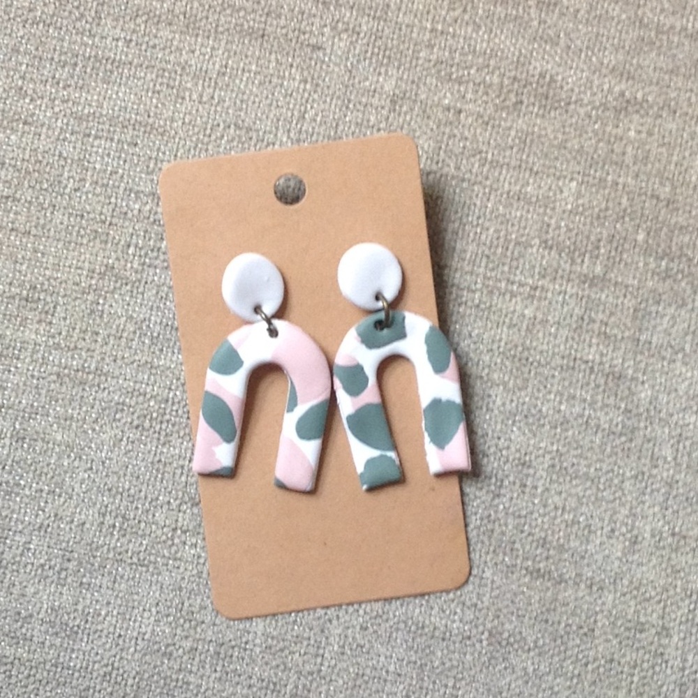 Handmade clay earrings
